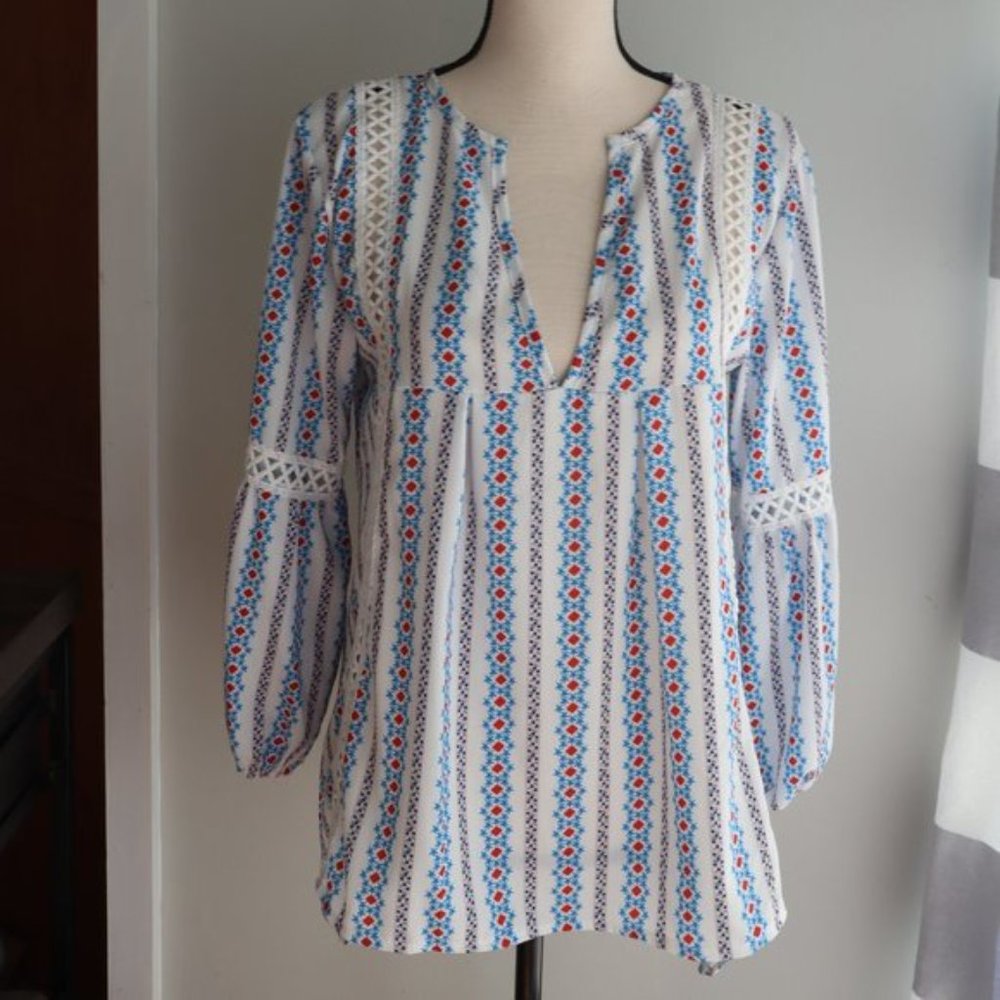 Unbranded 3/4 Sleeve Boho Fresh Blouse Small